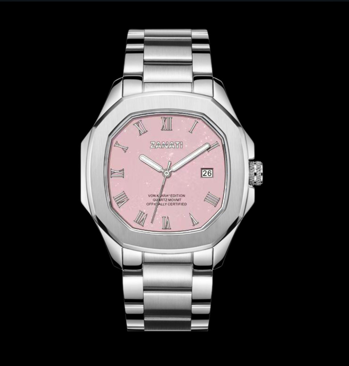 Von Klara² - 36mm Silver / Pink Dial
