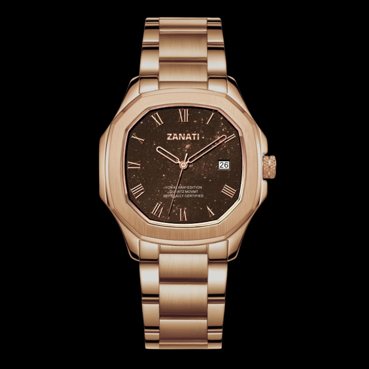 Von Klara² - 36mm / Rose Gold / Chocolate Dial