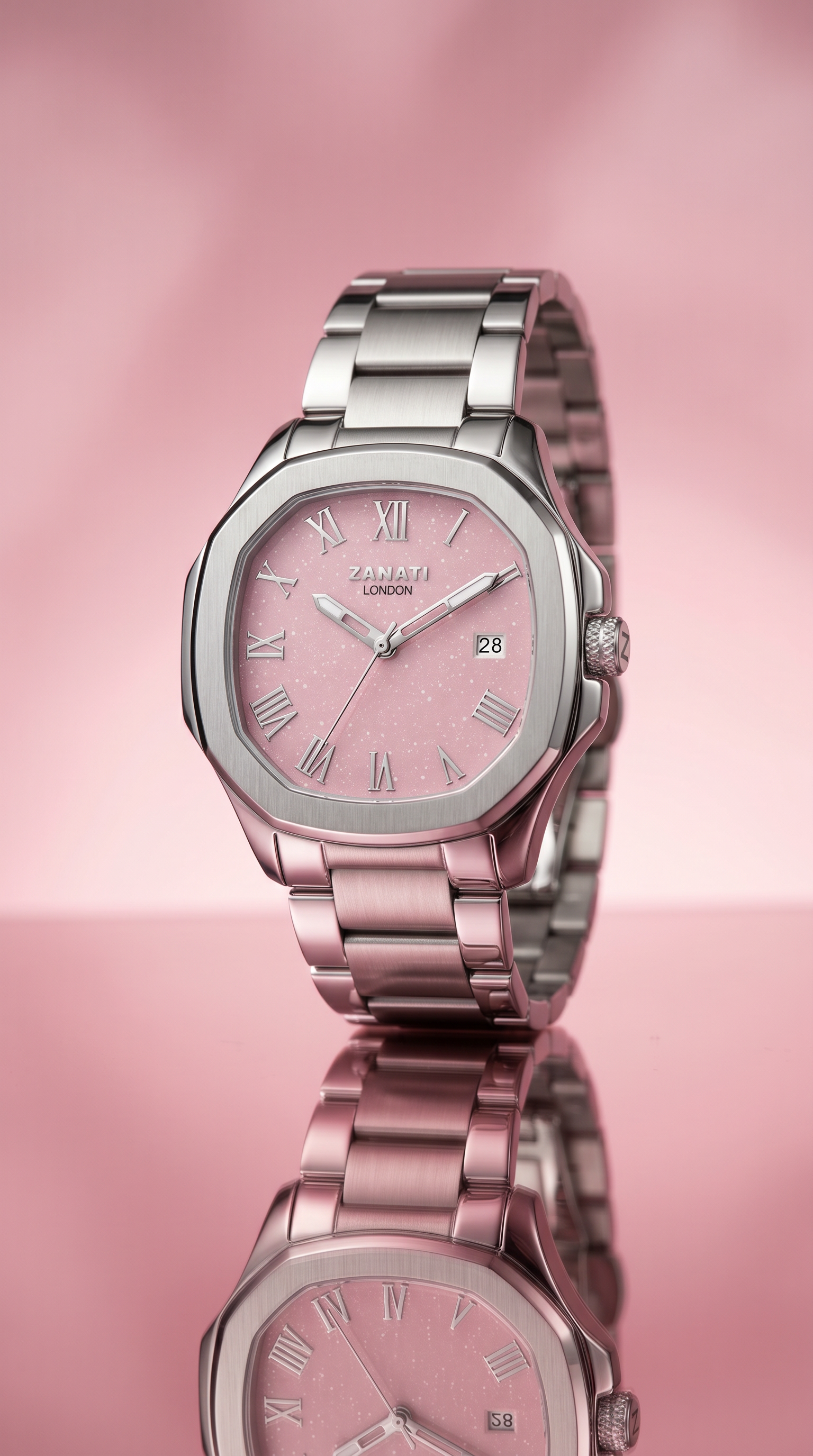 Von Klara² - 36mm Silver / Pink Dial