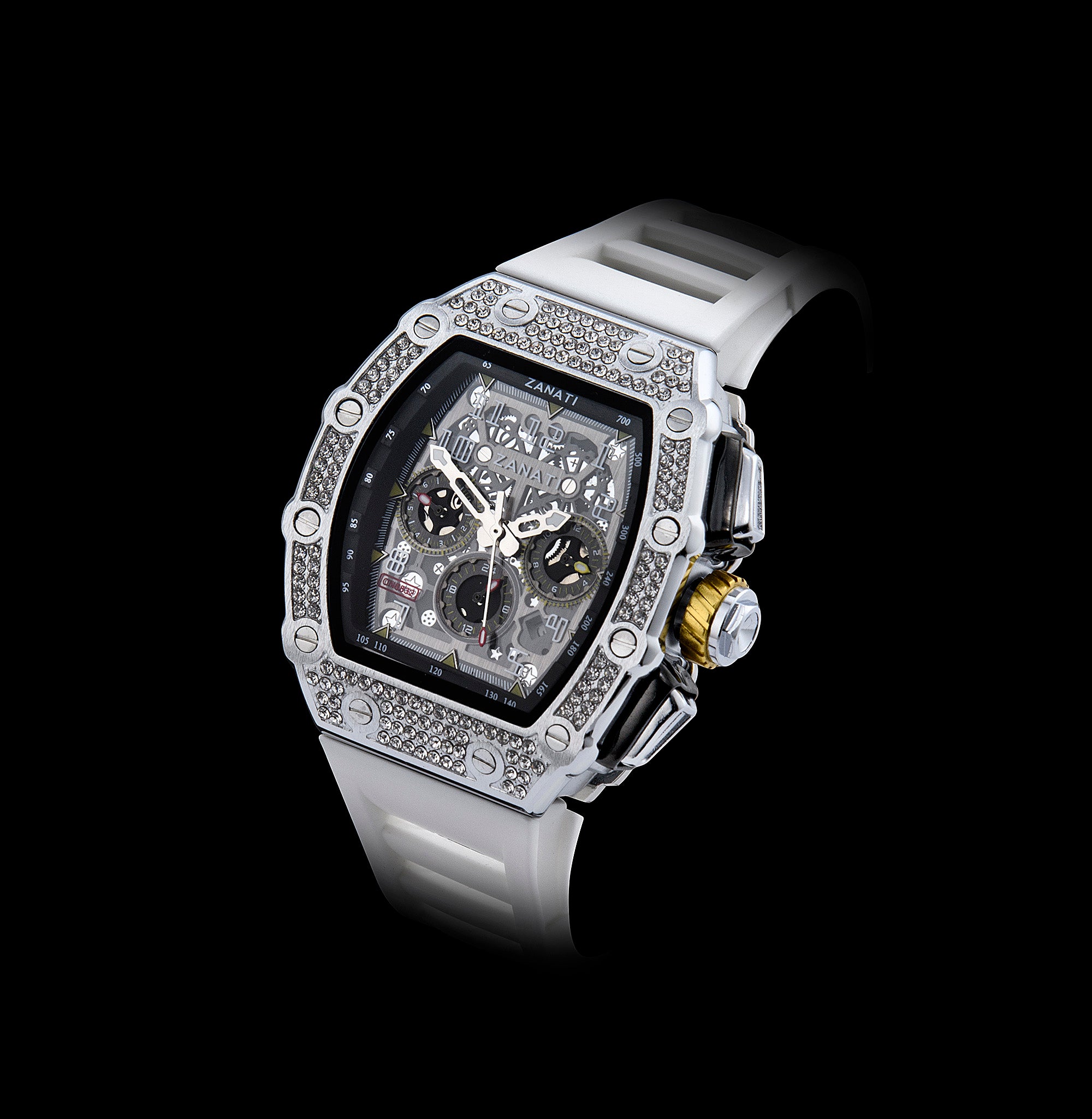 Billionaire Silver / White Strap