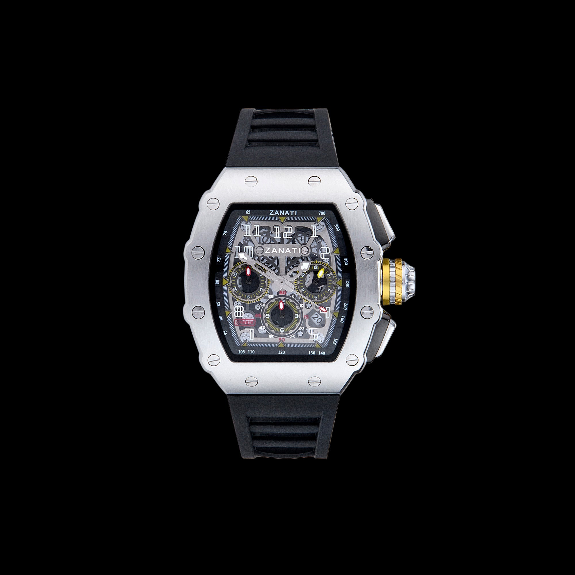 Billionaire Silver / Black Strap