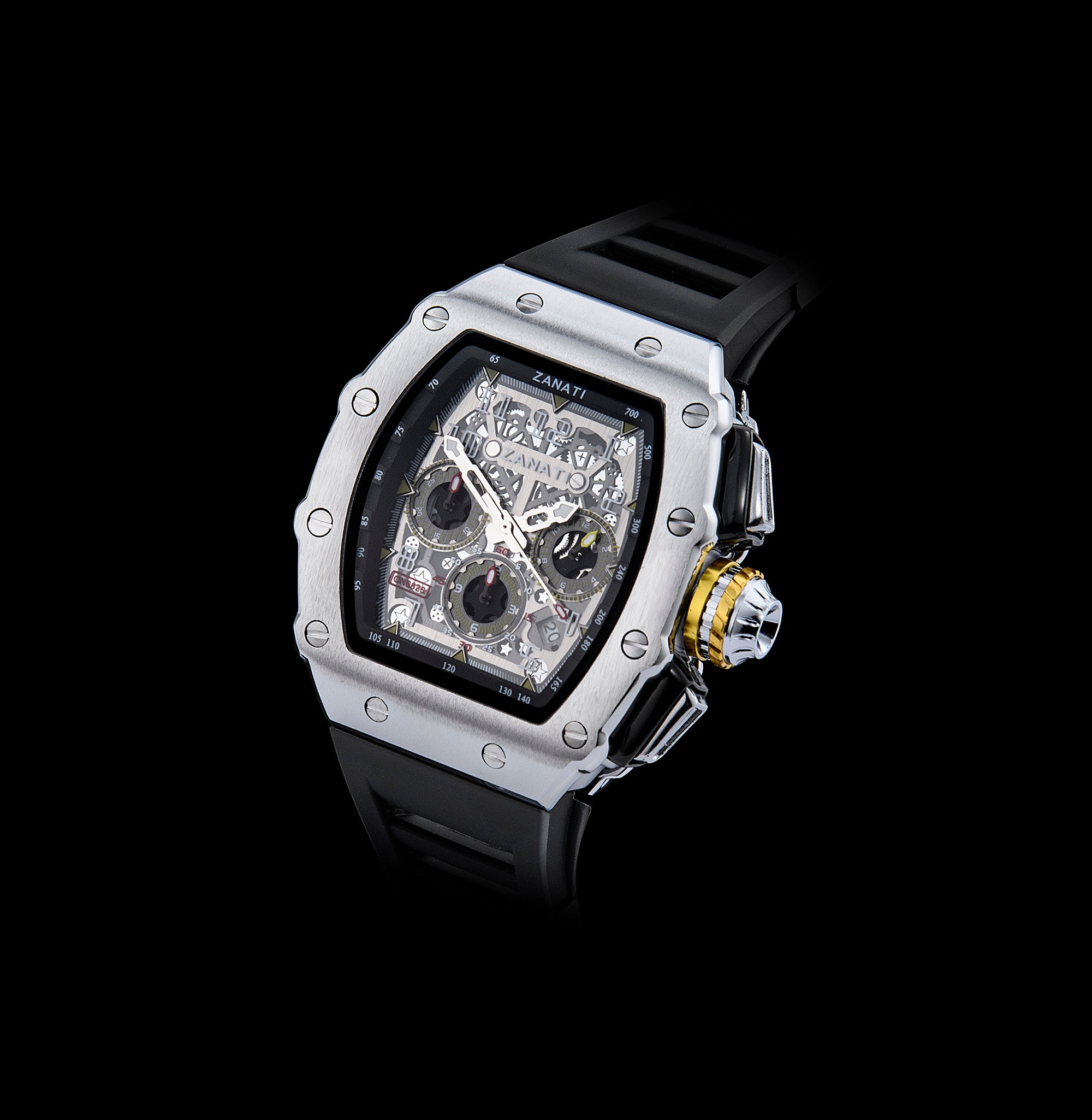 Billionaire Silver / Black Strap