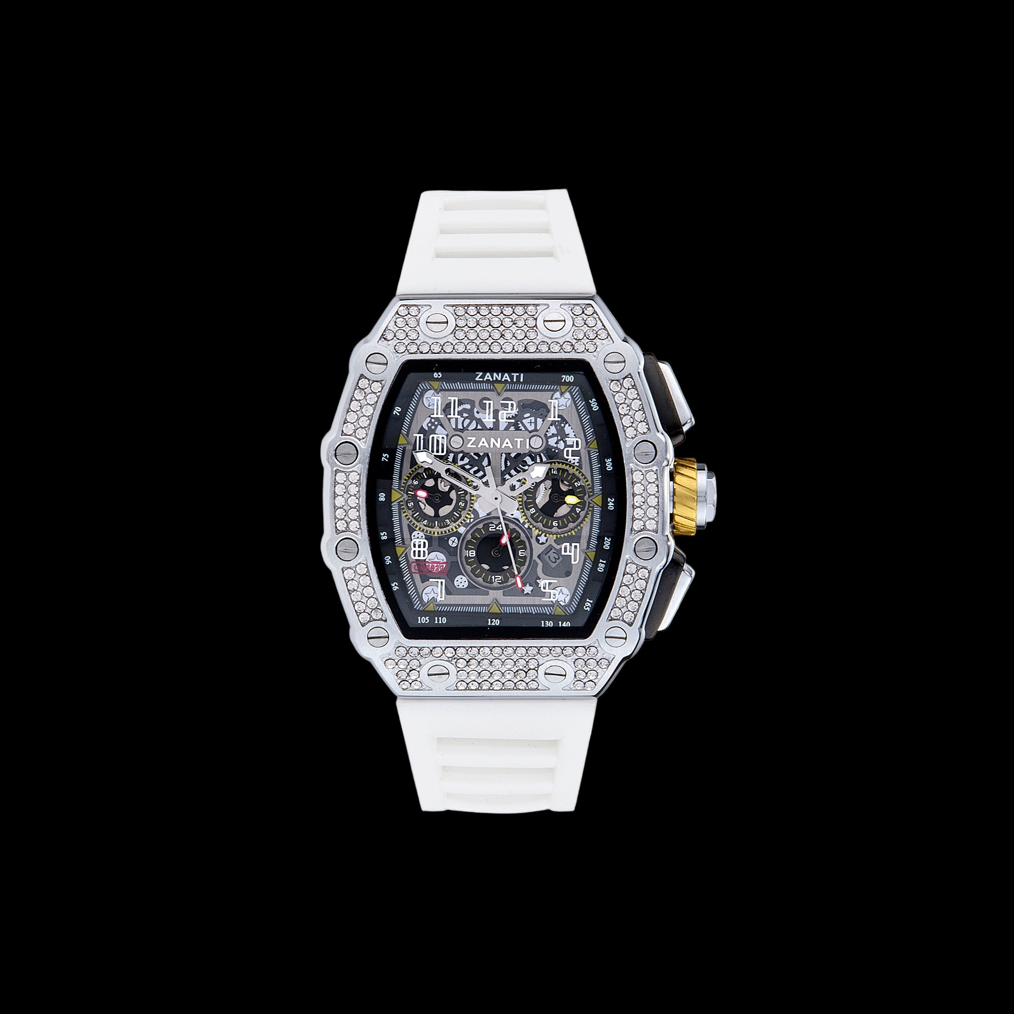 Billionaire Silver / White Strap