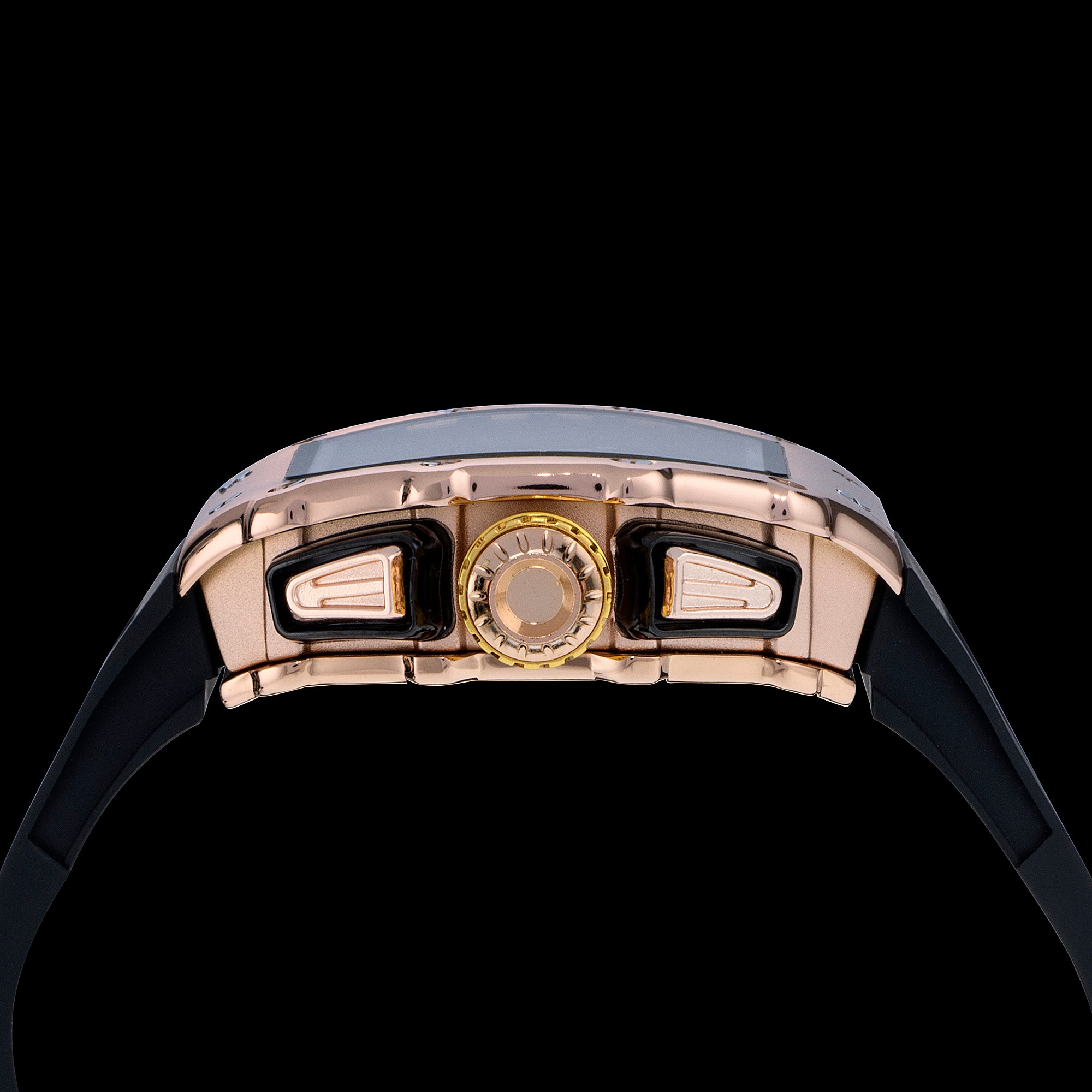 Billionaire Rose Gold / Black Strap
