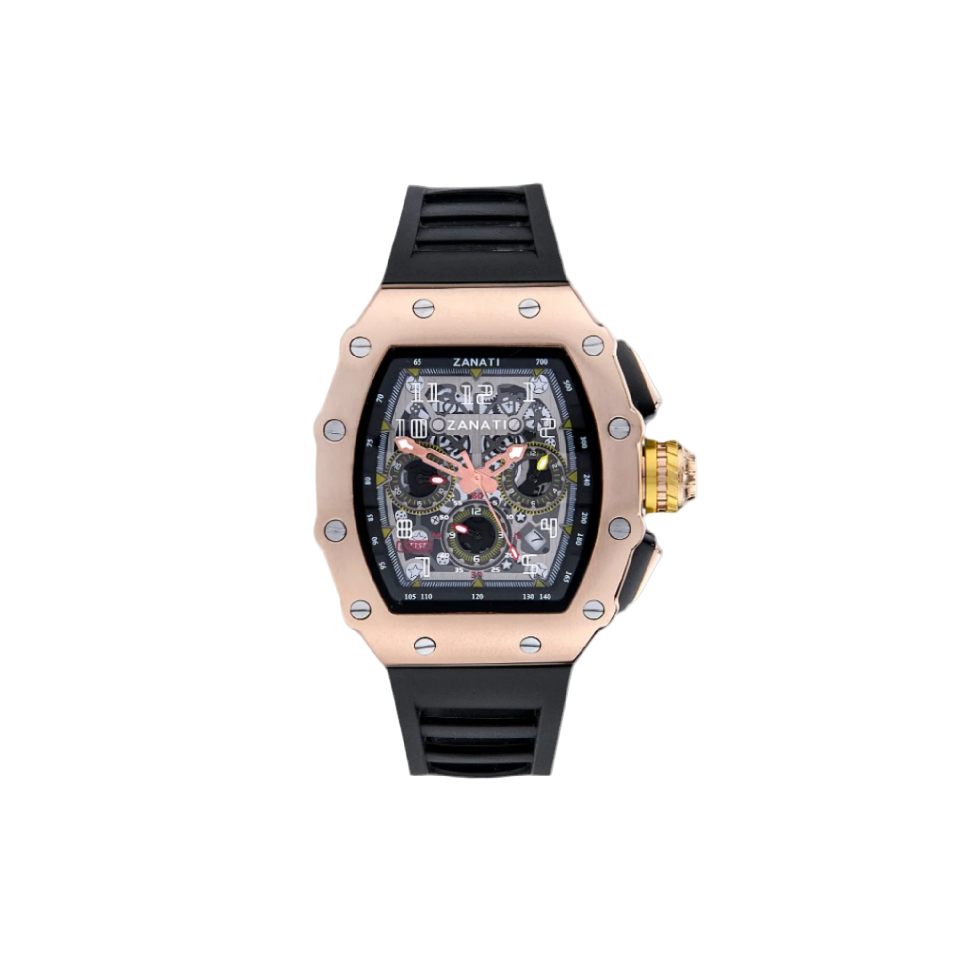 Billionaire Rose Gold / Black Strap