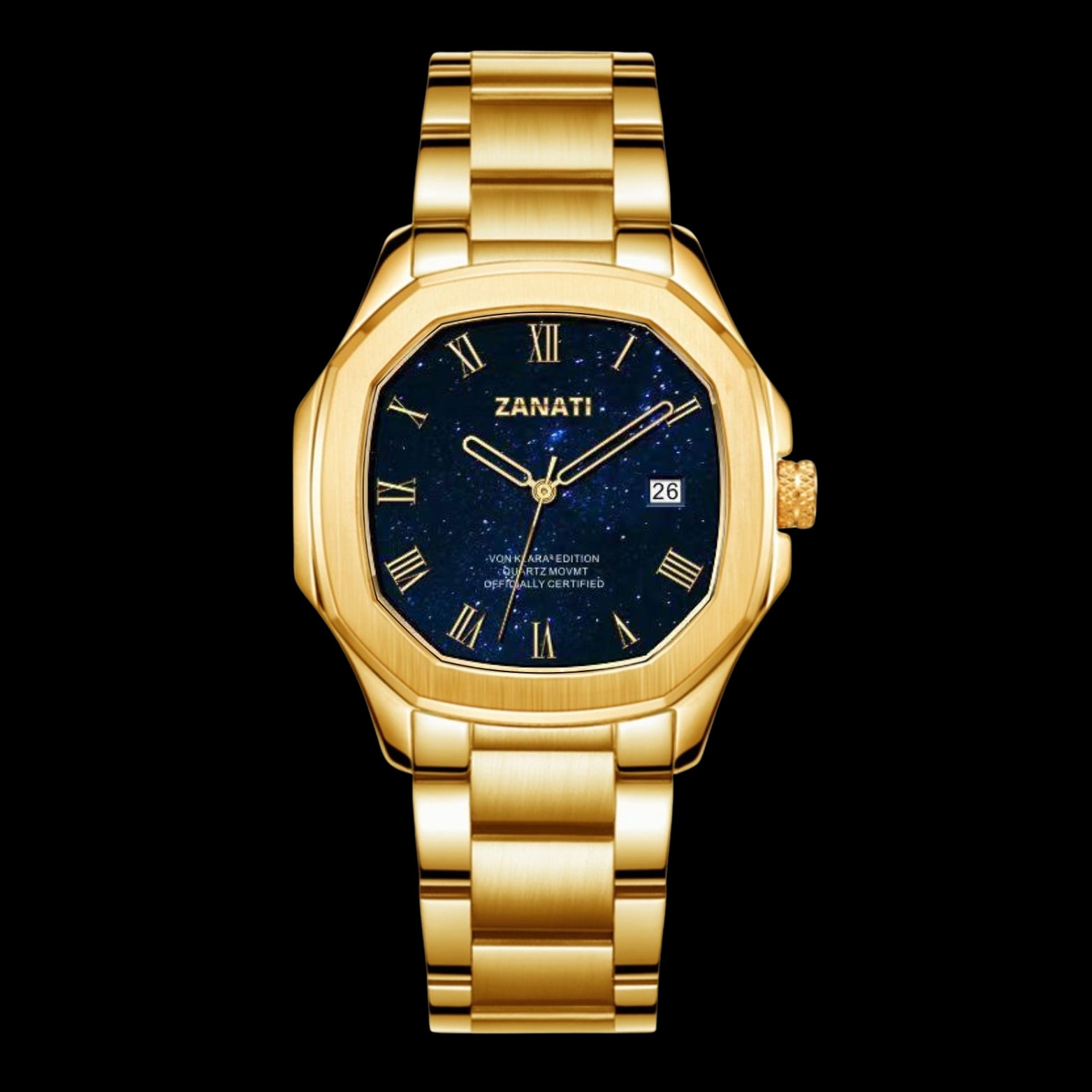 Von Klara² - Gold / 36mm / Blue Dial