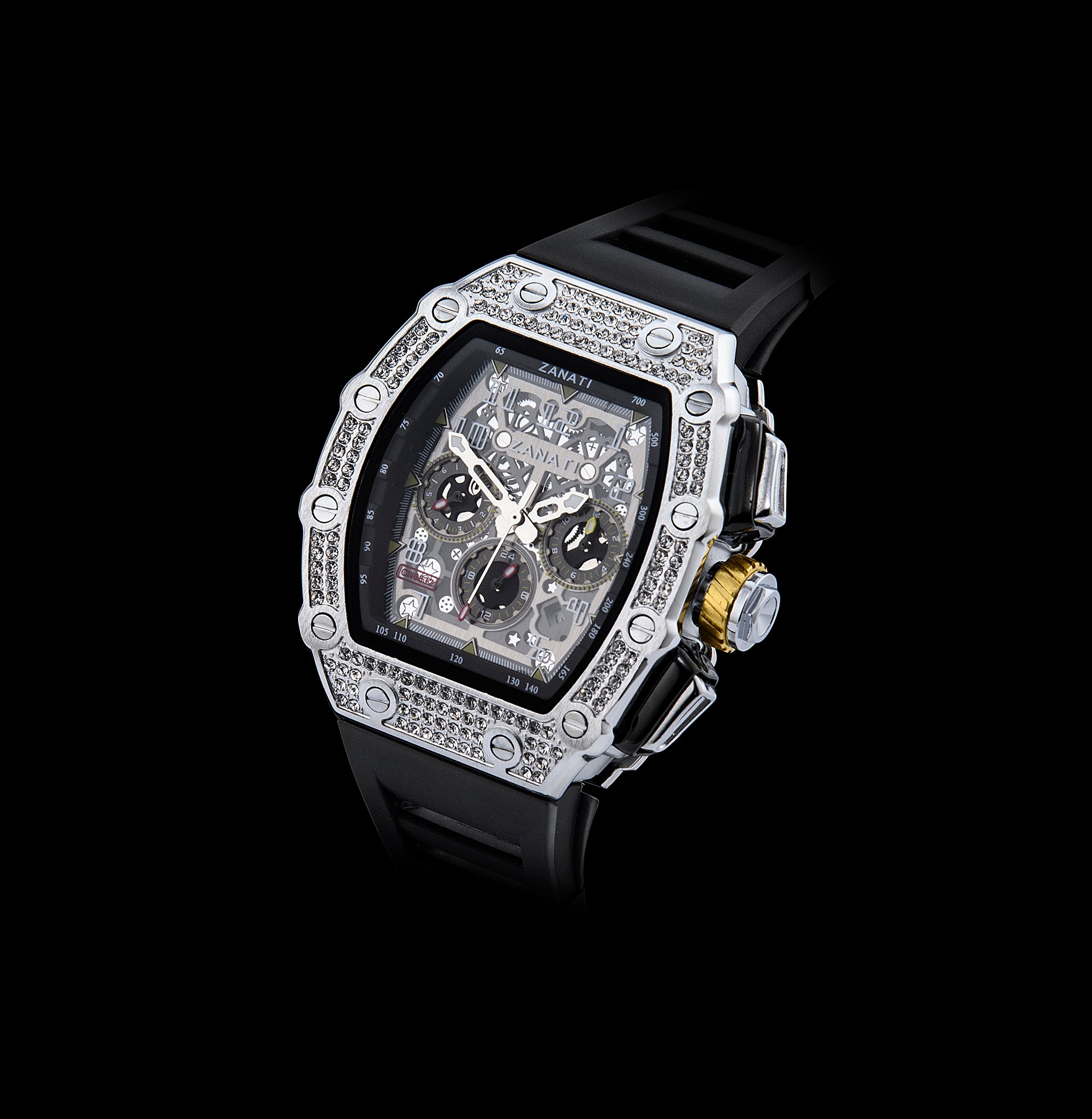 Billionaire Silver / Black Strap