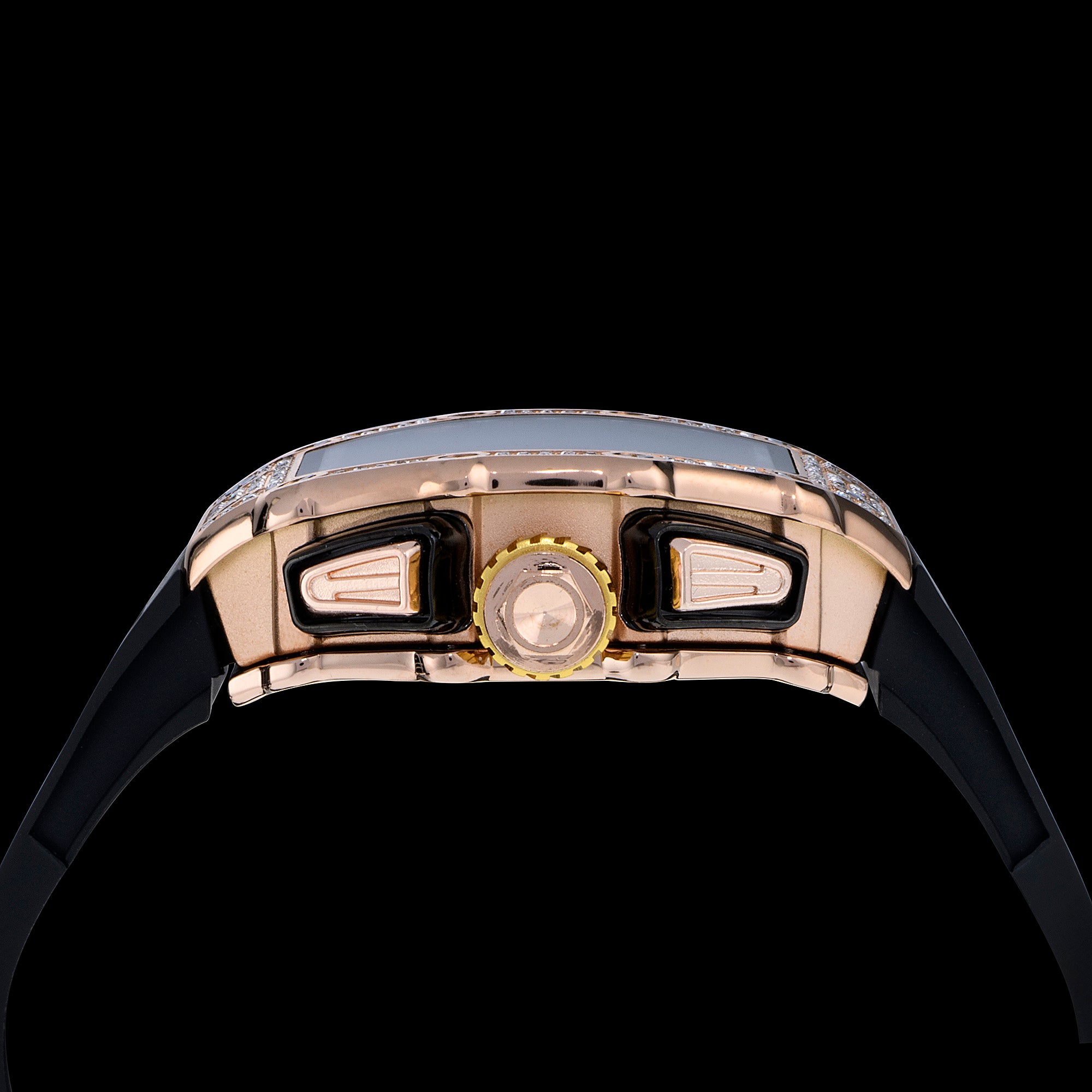Billionaire Rose Gold / Black Strap