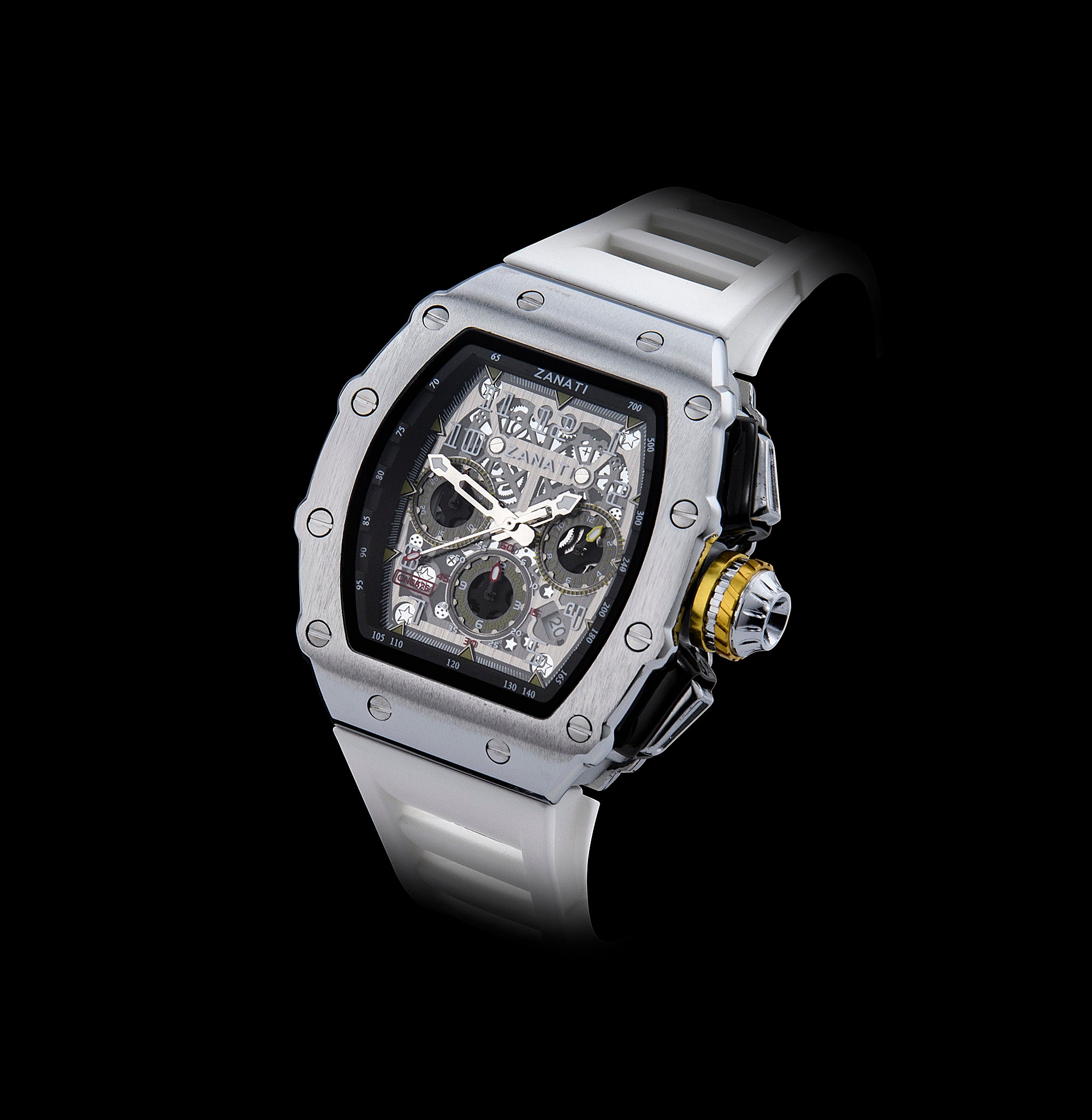 Billionaire Silver / White Strap